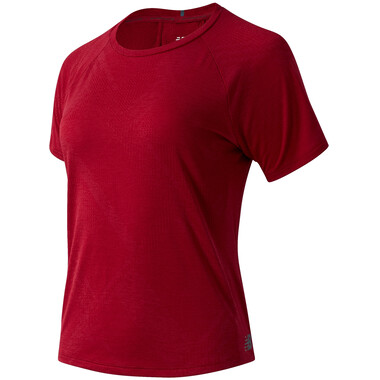 T-Shirt NEW BALANCE Q SPEED FUEL JACQUARD Donna Maniche Corte Rosso 2020 0